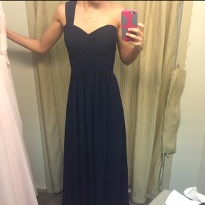 Bill Levkoff Navy blue bridesmaid dress, size 2.